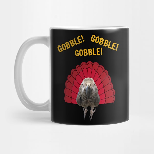 Gobble! Turkey Thanksgiving African Grey Parrot by Einstein Parrot